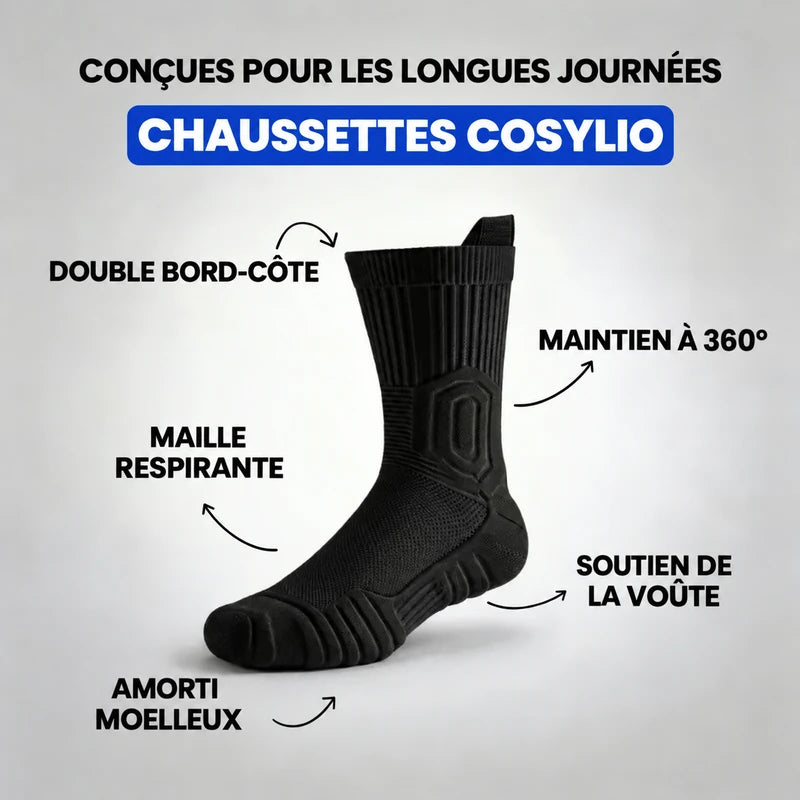 Chaussettes de travail Cosylio — conception et renforts