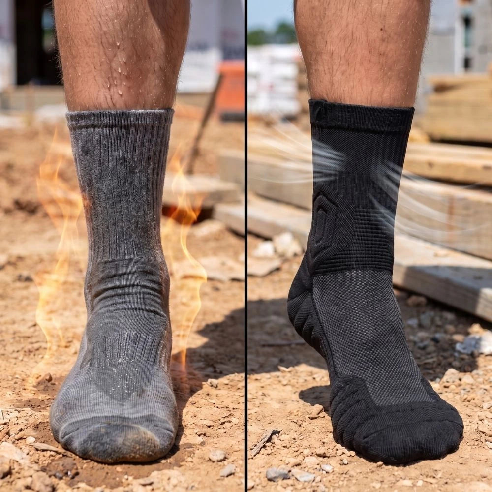 Comparaison de l’humidité dans les chaussettes