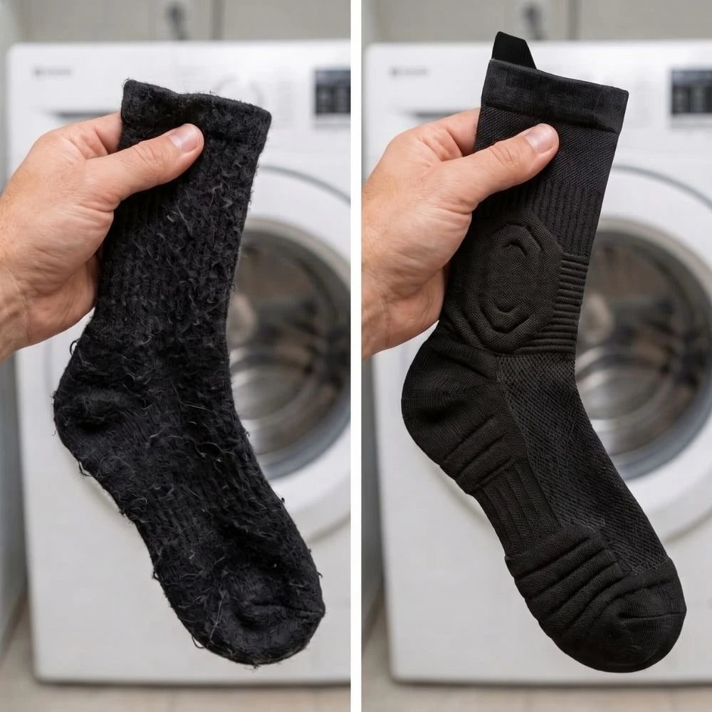 Tenue des chaussettes après lavage