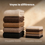 Comparaison d’épaisseur des chaussettes Sweater et classiques