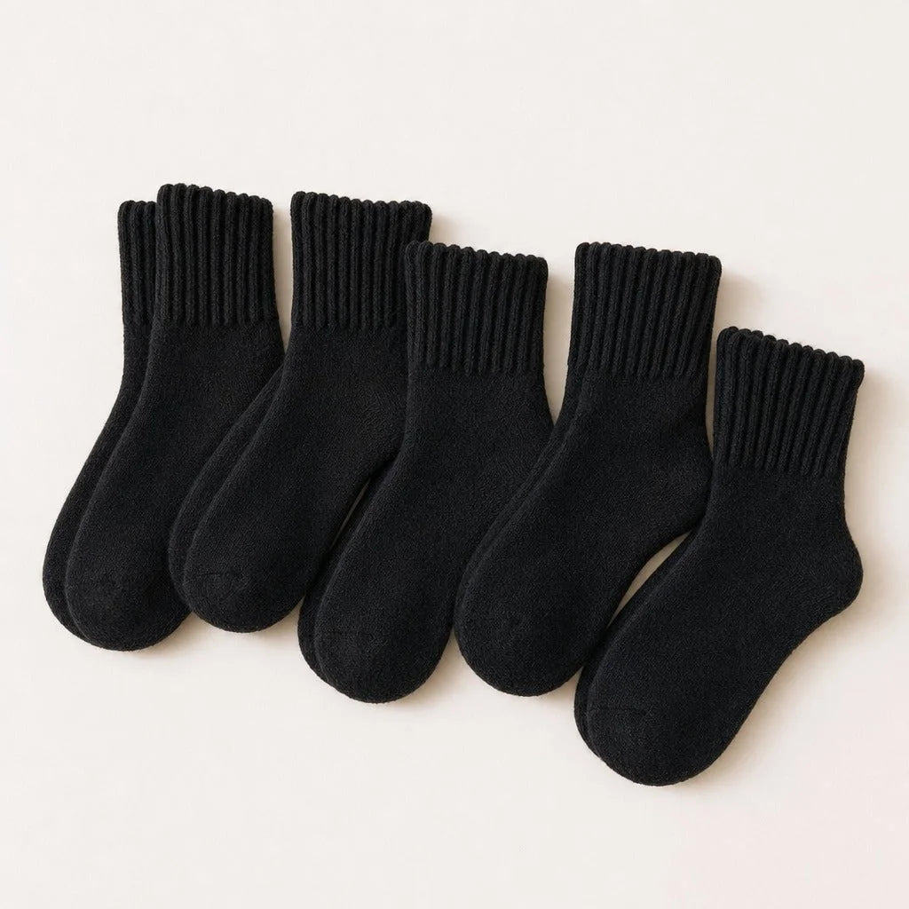Lot de cinq paires de chaussettes Sweater noires