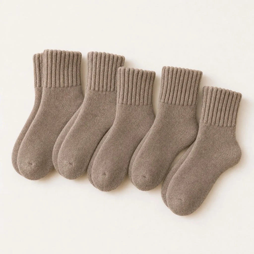 Lot de cinq paires de chaussettes Sweater taupe