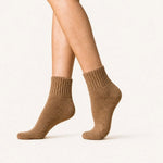 Chaussettes Sweater camel portées