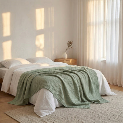 Couverture Douce en Mousseline